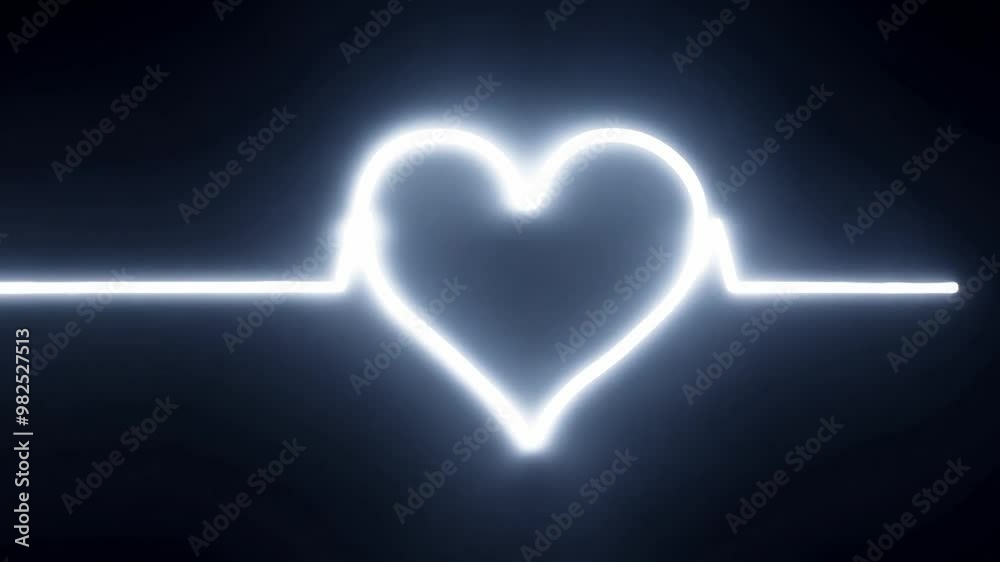 Leinwandbilder a luminous heart shape emerges against a black background, creating a striking visual effect that sy