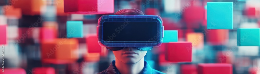 Fototapete a highly immersive experience consulting session for executives in a virtual reality environment, su