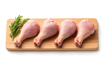 Raw Chicken Drumsticks on a Wooden Board | Fresh Poultry Ready for Cooking Preparation