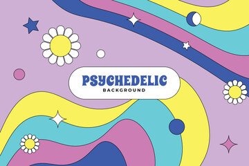 Abstract Psychedelic Groovy Background
