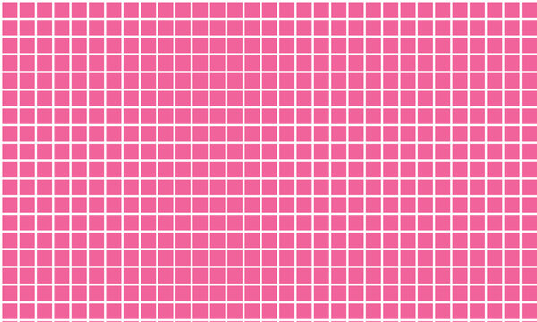 Seamless pink and white windowpane pattern. Checkered plaid repeating background. Tattersall tartan texture print for textile and fabric swatch. Repeated neutral check wallpaper. Vector backdrop