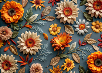 seamless background with flowers