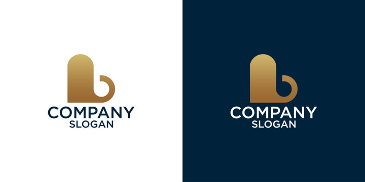 initial b abstract monogram logo vector design
