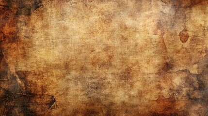 Obraz premium Weathered brown parchment paper with vintage texture, creating an aged effect suitable for historical or old-world design.