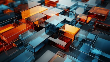 A colorful image of many different colored cubes