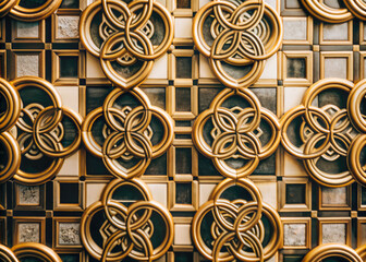Fototapeta premium seamless pattern with shapes