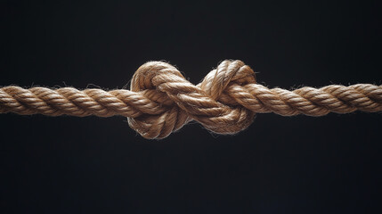 Visual Representation of Trust as Two Diverse Ropes Tied Together, Symbolizing an Unbreakable Chain of Dependence and Support for a Reliable Partner