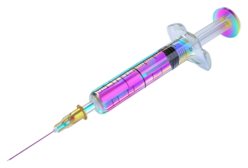 PNG Syringe injection research medicine.
