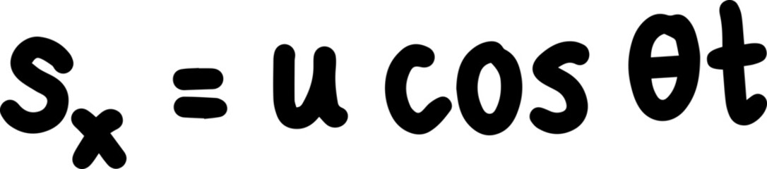 Projectile movement physics formulas