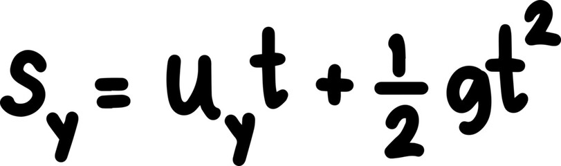 Projectile movement physics formulas