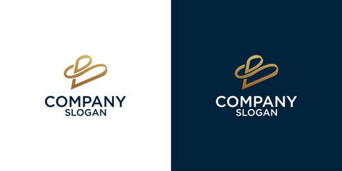 initial b abstract monogram logo vector design