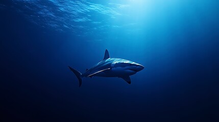 vibrant colors showcasing dynamic movements sharks underwater scene, ocean, marine, creature, swimming, sea, fin, tail, body, fluidity, pattern, light 