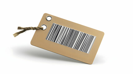 3D Isolated Price Tag and Barcode Icon - Sleek Vector Illustration for Retail Promotions, Business Branding & Marketing Campaigns on White Background