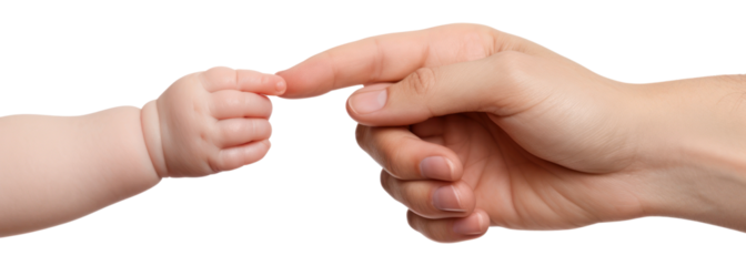 Finger baby holding hand.