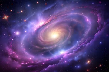 Mesmerizing spiral galaxy with swirling arms and stars