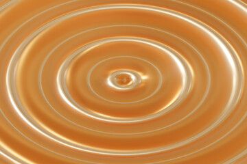Abstract golden background with circular ripples, creating smooth and elegant design. Ideal for luxury-themed projects and as a refined background for promotional or branding materials. 3D render.
