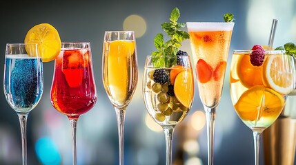 Beverage menu in party and celebration event. For refreshment and happiness.