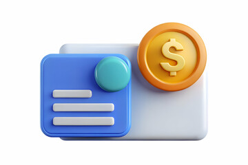 Isolated Business Card and Dollar Sign Concept: Sleek Vector Design Showcasing Business Finance and Corporate Branding on White Background for Financial Services