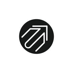 Arrow or direction logo design icon with creative idea