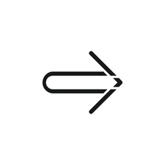 Arrow or direction logo design icon with creative idea
