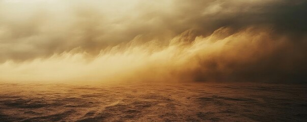 Fototapeta premium A dramatic stormy ocean scene with dark clouds and waves, capturing the raw power of nature's elements.