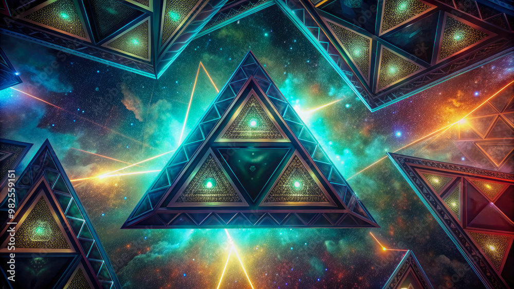 Canvas Prints abstract background with glowing stars