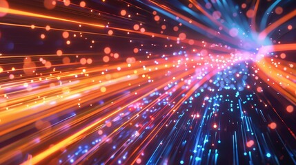 Obraz premium Dynamic Light Trails in Vibrant Colors and Patterns