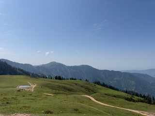 Meadows and mountains of Shogran, Khyber Pakhtunkhwa, Pakistan