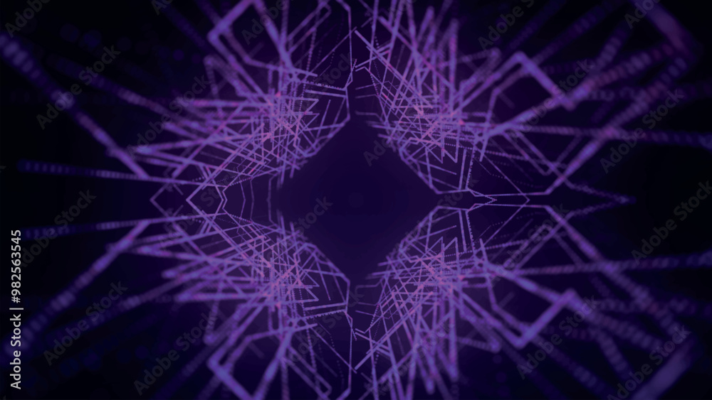 Poster colorful tunnel background. abstract techno digital background. big data visualization. data flow in