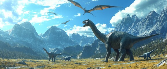 Naklejka premium dinosaur jurassic animal prehistoric predator nature