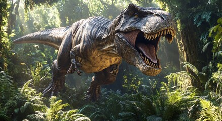 Naklejka premium dinosaur jurassic animal prehistoric predator nature