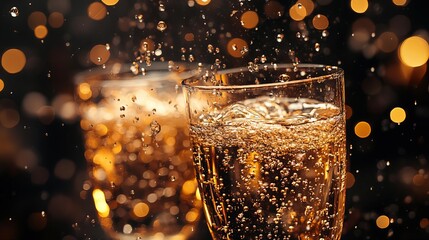 Champaign for success celebration event. Refreshment beverage menu.