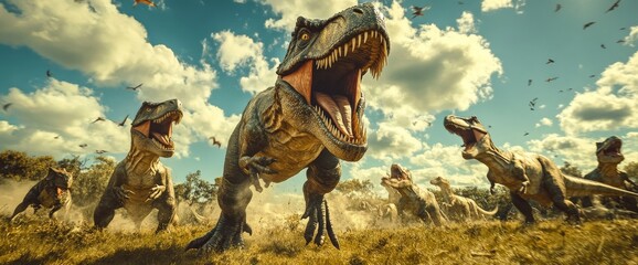 Obraz premium dinosaur jurassic animal prehistoric predator nature