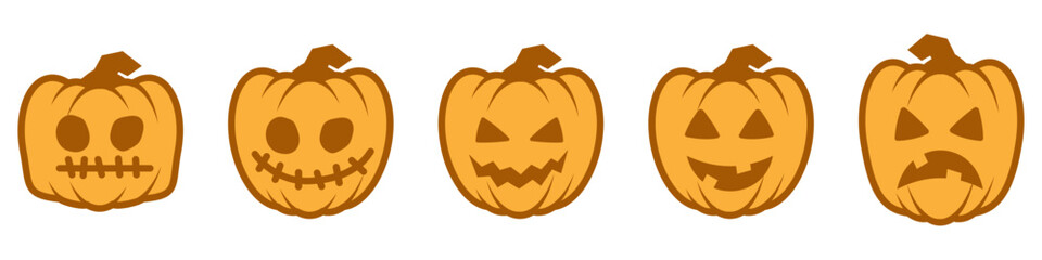 pumpkin face halloween creepy smile expression jack o lantern