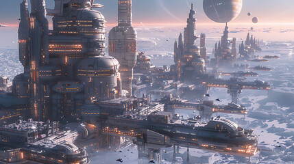 steampunk future building