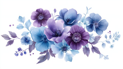 Floral seamless pattern with pink and purple flowers, perfect for wallpaper, fabric, or decoration