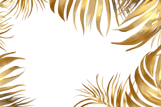PNG Monstera leaves border frame backgrounds pattern gold.