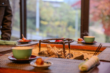 japanese temple in autumn