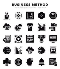 Set of Business Method icons. Vector Illustration.