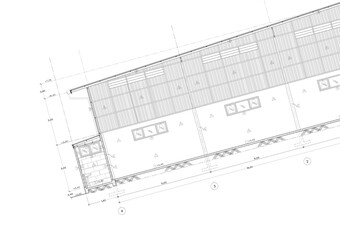 Floor plan designed building on the drawing.
