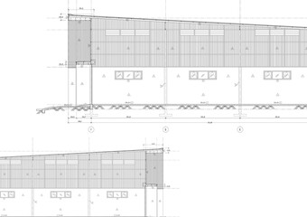 Floor plan designed building on the drawing.