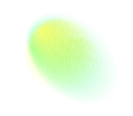 Green yellow gradient gradation circle shape. Abstract colorful watercolor blur mesh isolated. Gradient aura, grain neon blob with noise effect, soft color. Vector illustration
