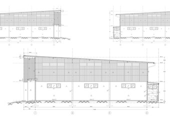 Floor plan designed building on the drawing.