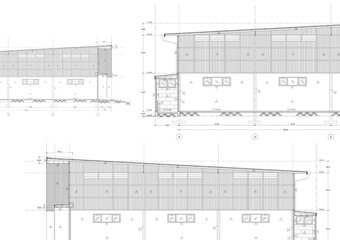 Floor plan designed building on the drawing.