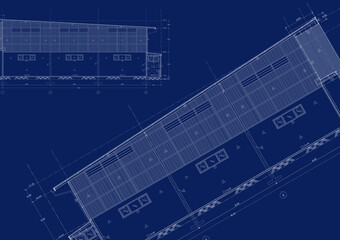 Floor plan designed building on the drawing.