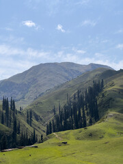 Meadows and mountains of Shogran, Khyber Pakhtunkhwa, Pakistan