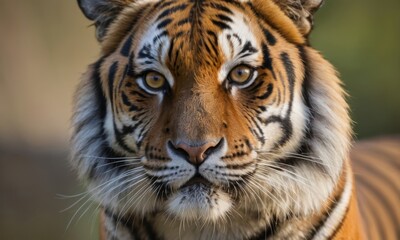 Focused Gaze of a Wild Tiger