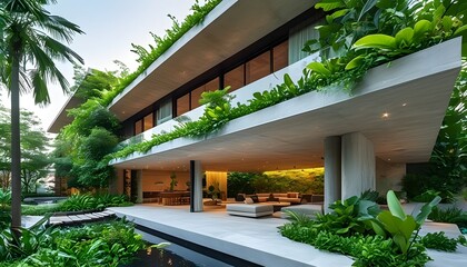 Sustainable Modern Architecture Embracing Nature with Stylish Eco-Friendly Elements