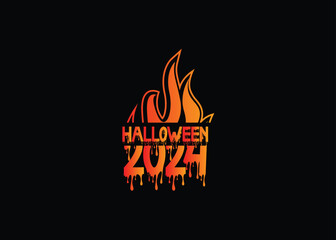 Halloween vector, Halloween day design logo 2024