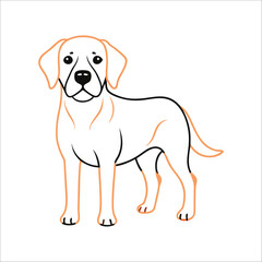 Cute dogs doodle vector. Cartoon dog or puppy characters design isolated on white background.